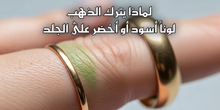 لماذا يترك الذهب لوناً أسود أو أخضر على الجلد؟ أسباب وحلول