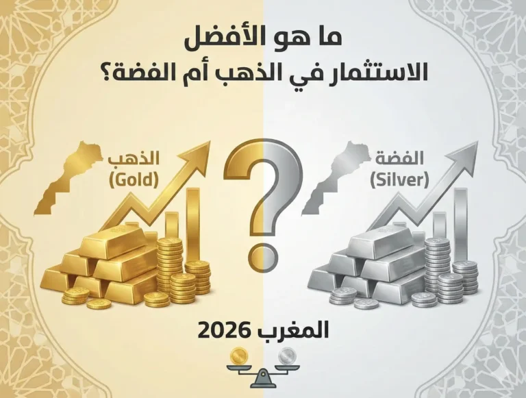 ما هو الافضل الاستثمار في الذهب أم الفضة في المغرب 2026 ؟